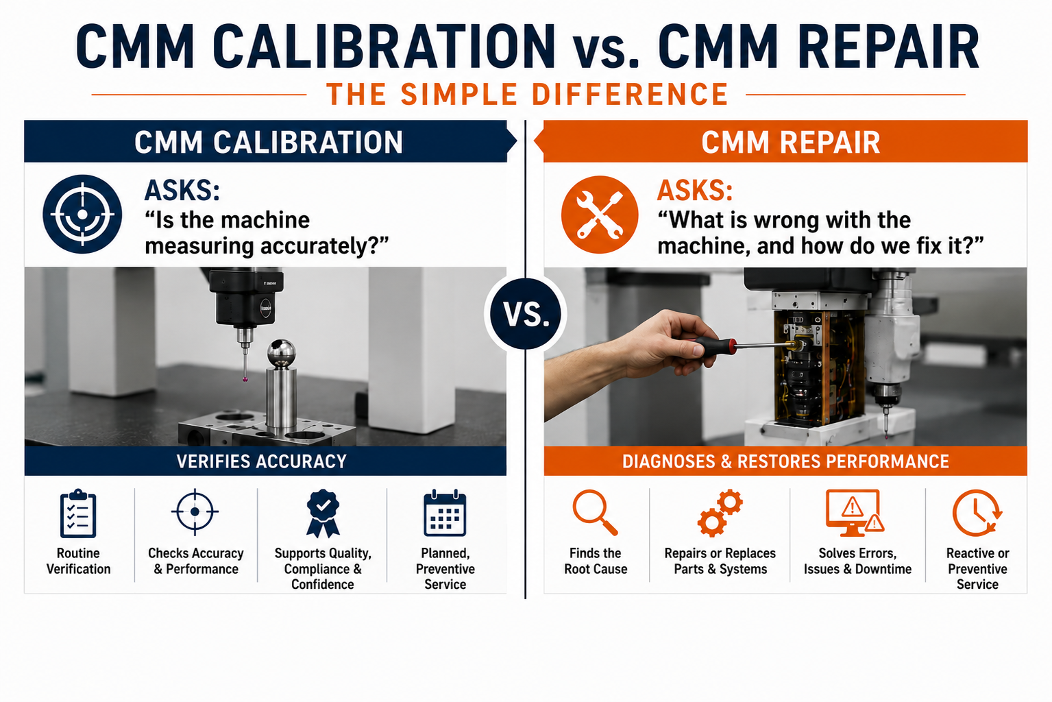 CMM Calibration vs. CMM Repair