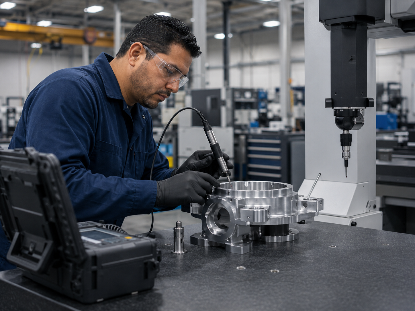 CMM inspection of a precision machined component