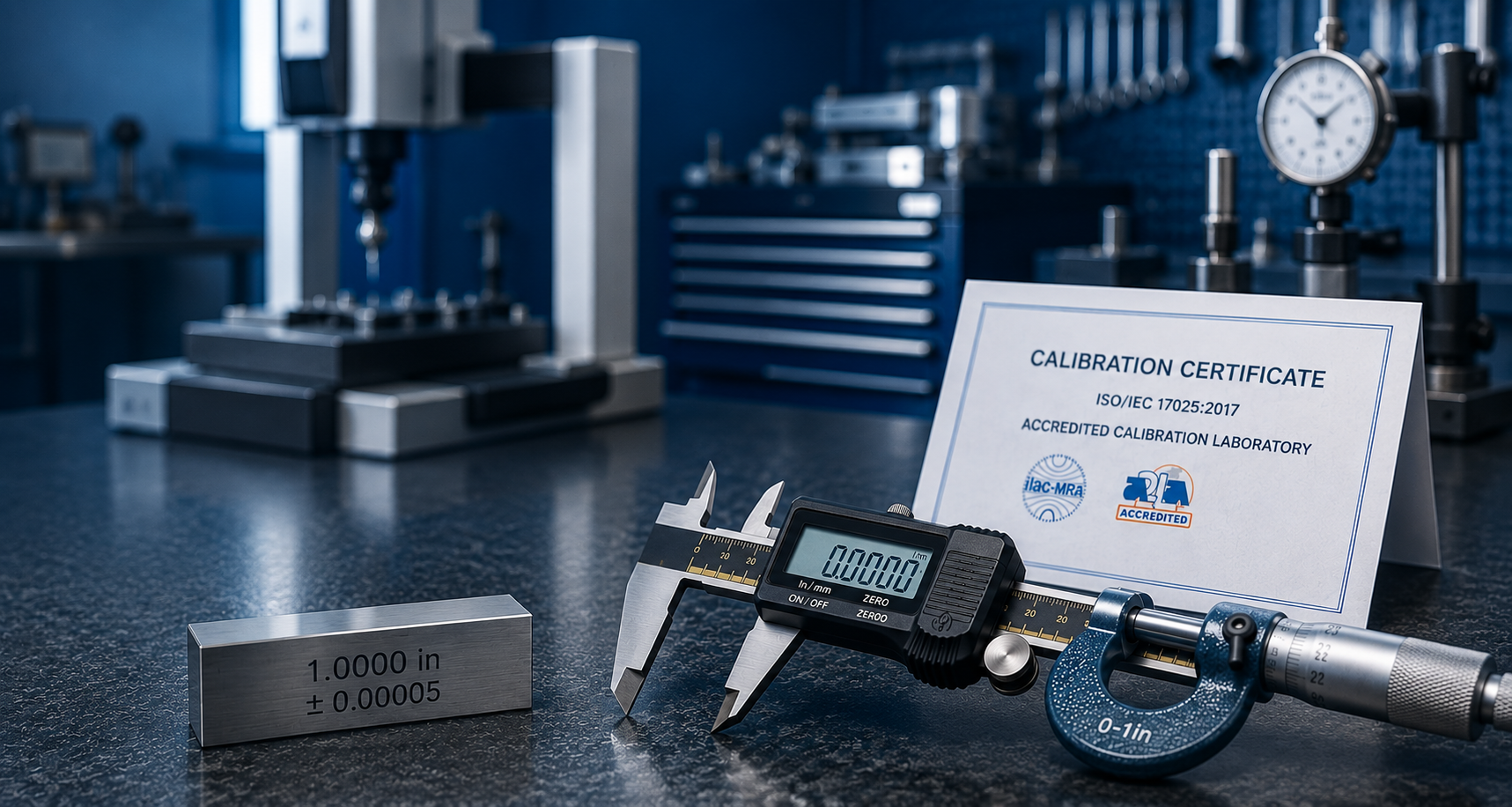 ISO IEC 17025 calibration laboratory with precision measuring equipment
